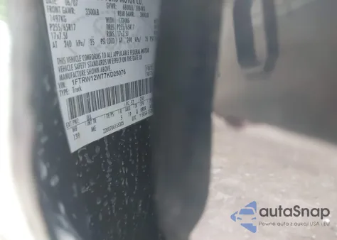 2007 Ford F-150 Xlt из США, поврежденный, VIN 1FTRW12W77KD25076